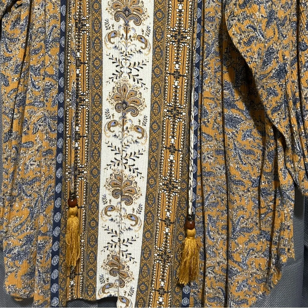 Mustard Yellow Tassel Detail Top - Picture 9 of 16